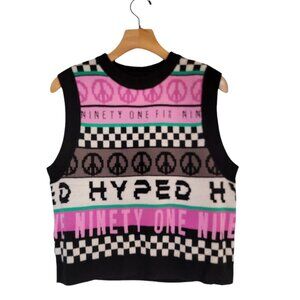 Divided Sweater Vest by H&M - Hyped 91 Multicolor‎ Cropped Vest Size S